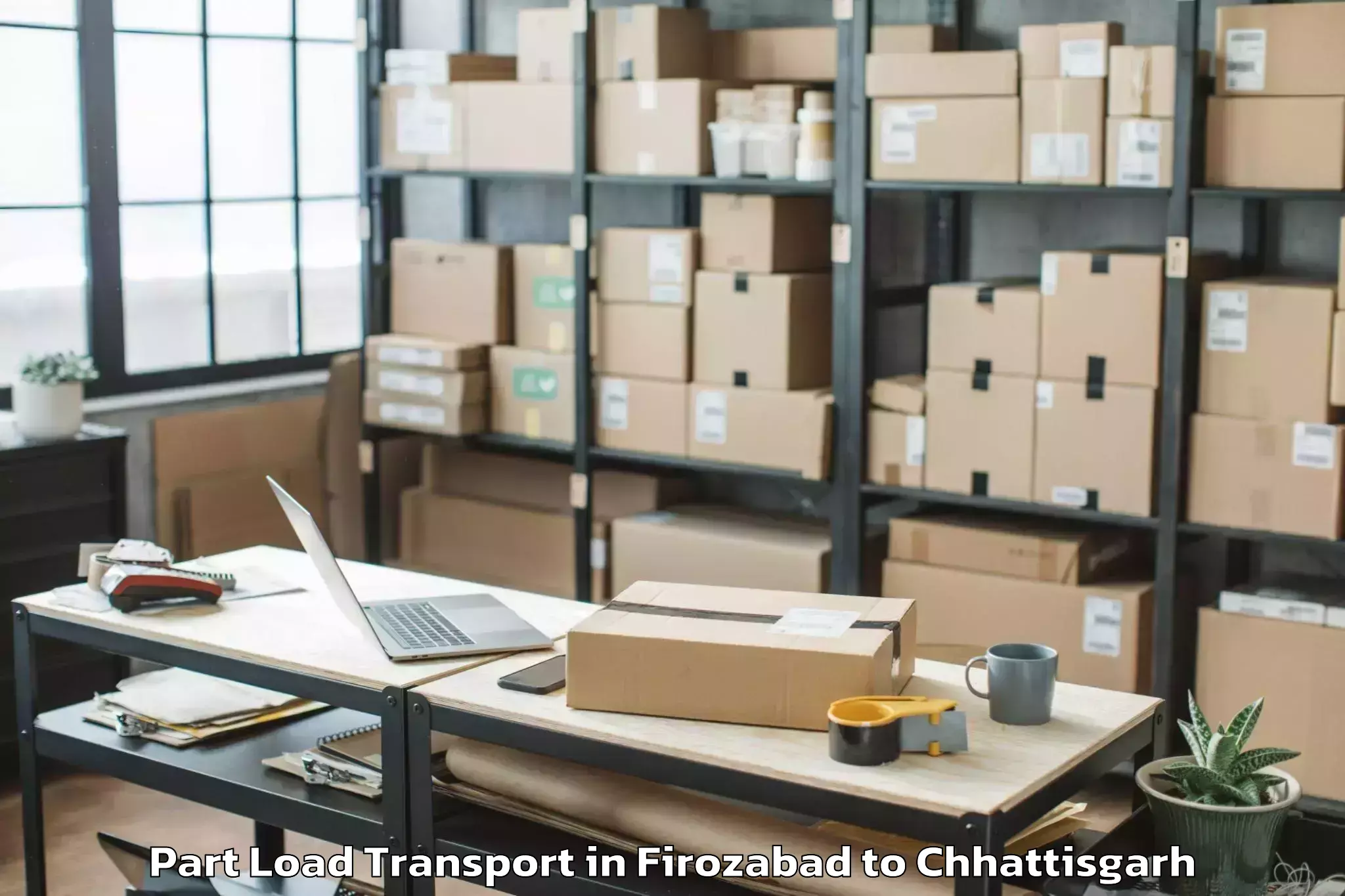 Quality Firozabad to Bhairamgarh Part Load Transport